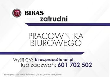 Oferta pracy w firmie Biras!