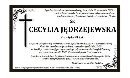 † Cecylia Jędrzejewska