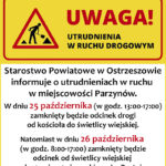 Uwaga kierowcy, utrudnienia w Parzynowie