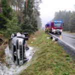 Zderzenie czterech aut w Niedźwiedziu, jedna osoba ranna