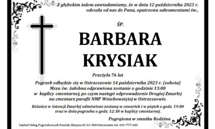 † Barbara Krysiak