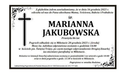 † Marianna Jakubowska