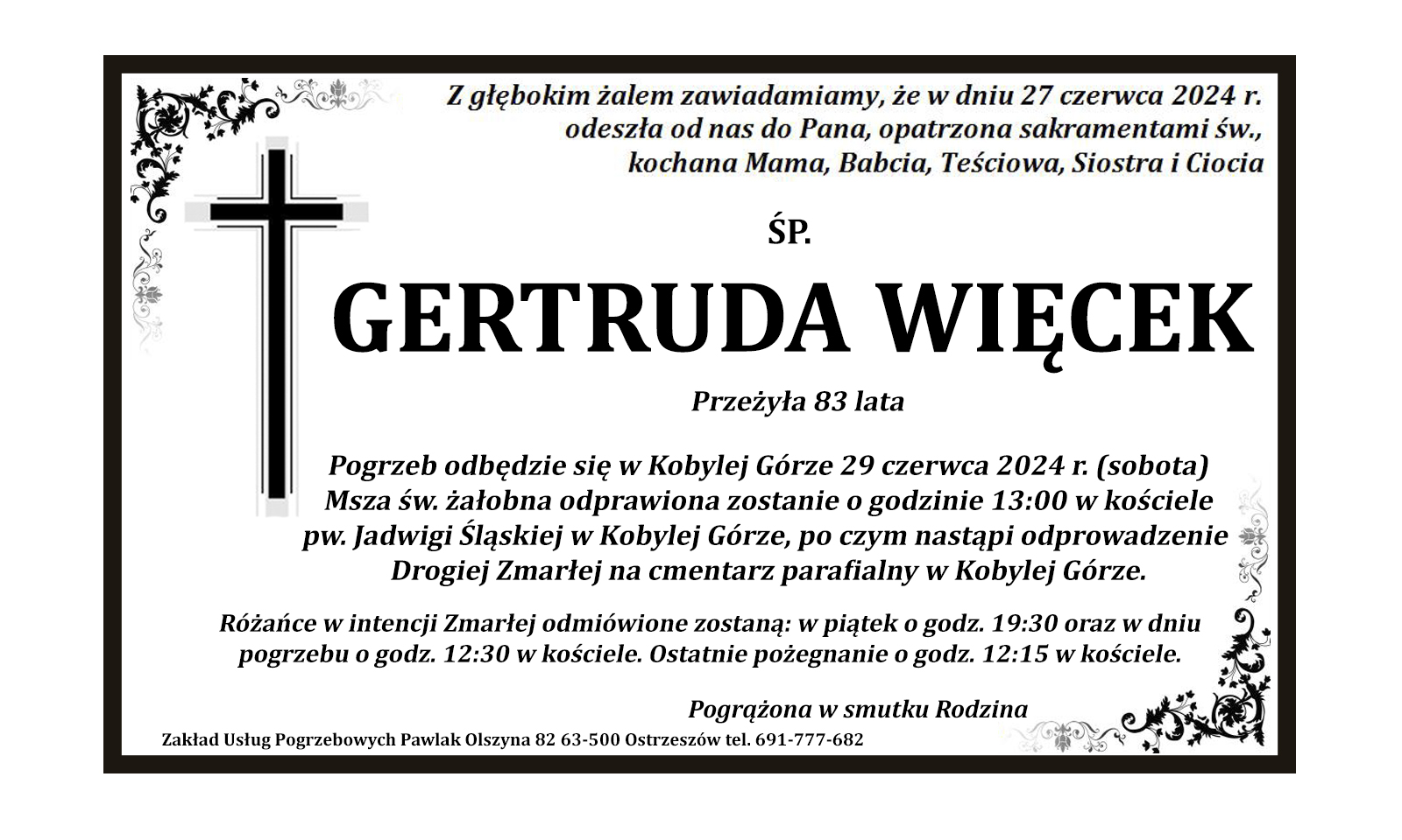 † Gertruda Więcek