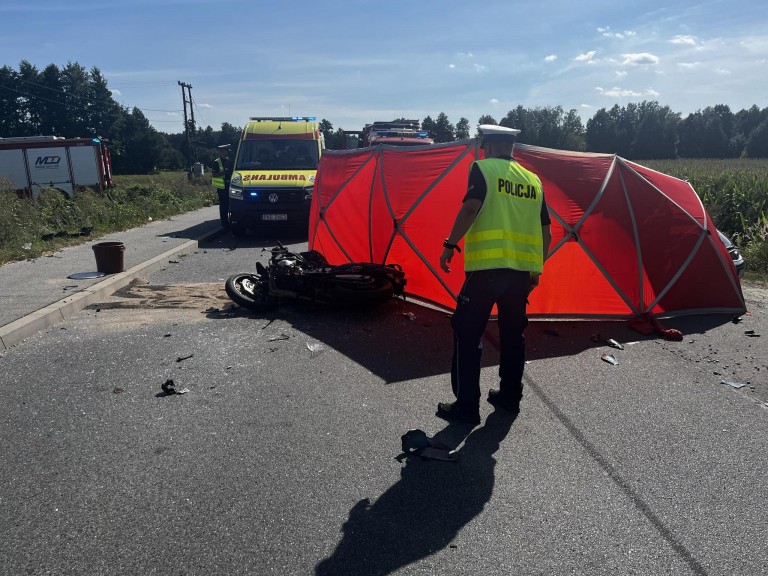 Tragiczne zdarzenie na drodze. Nie żyje 36-letni motocyklista