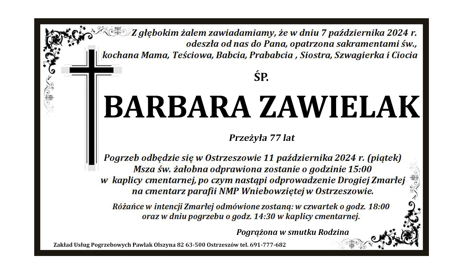 † Barbara Zawielak