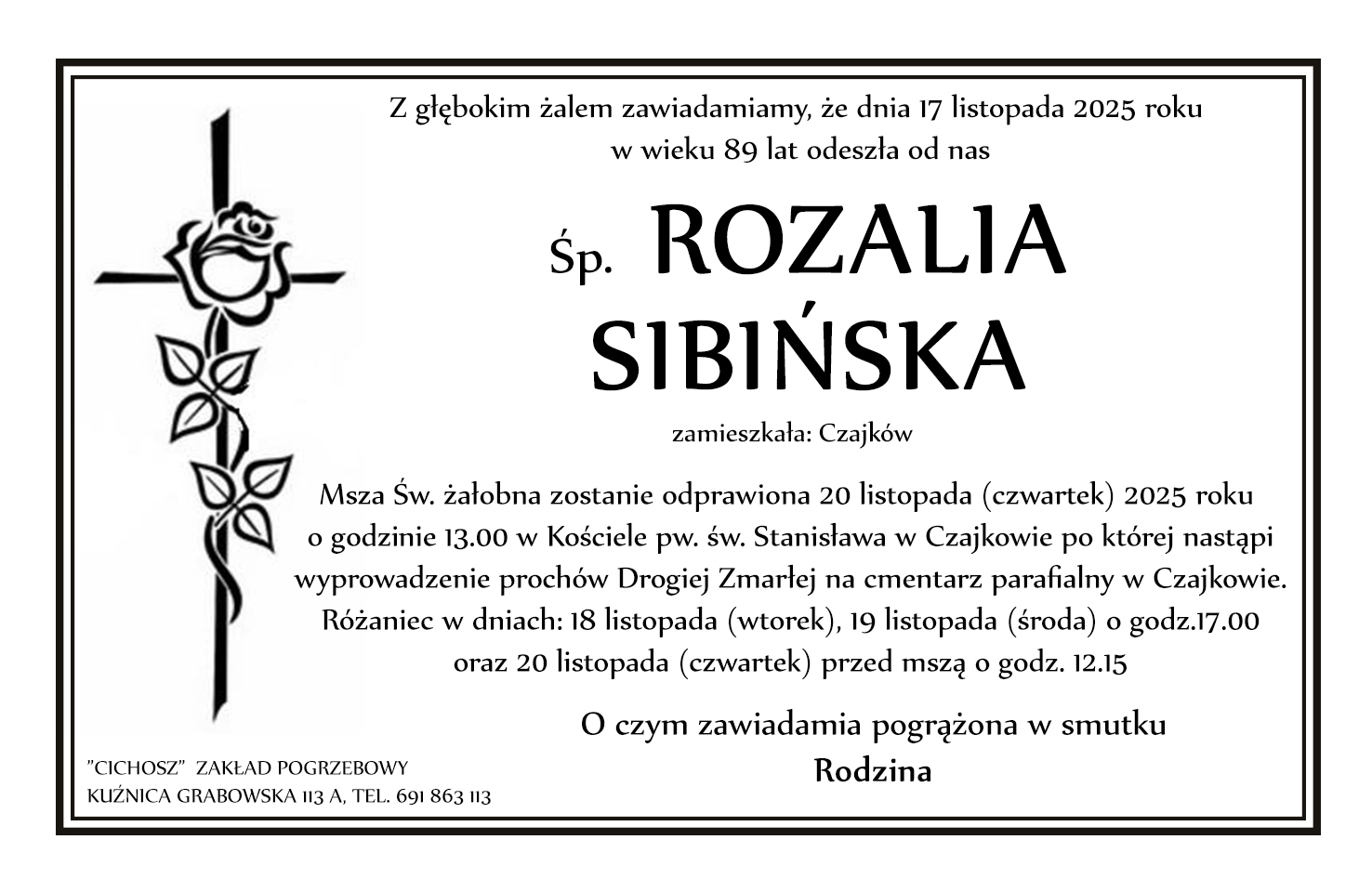† Rozalia Sibińska